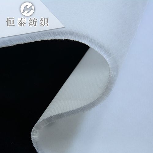 涤纶长丝毛刷布 白色720g超密涤纶硬丝梭织电器板刷布料